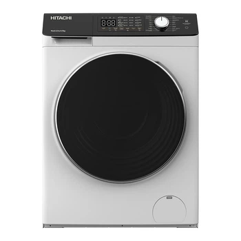 Прально-сушильна машина Hitachi фронтальна, 8(5)кг, 1400, A, 60см, дисплей, пара, інвертор, білий