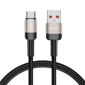 Кабель Tech-Protect UltraBoost Evo USB-C to USB-A 100W 5A 1m Titanium (5906203690749)