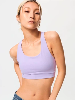 Спортивный топ для фитнеса женский Uniqlo 381228557 S Сиреневый (1159855504)