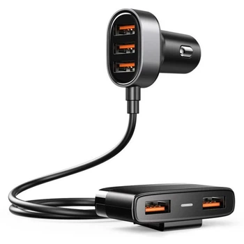 Автомобильное зарядное устройство Joyroom 5x USB-A with Extension Cable 6.2A Black (JR-CL03)