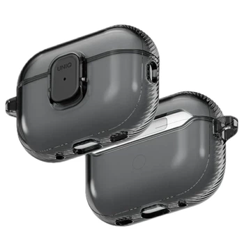 Чохол для навушників UNIQ Lock Case Glase Pro для AirPods Pro 3 Smoke (UNIQ-AIRPODSPRO3-GLSPGSMK)