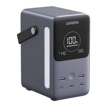 Портативний зарядний пристрій Ugreen PB770 48000mAh 300W 2x USB-A | 4x USB-C Grey (6941876222865)