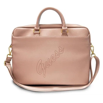 Сумка Guess Saffiano Script 16" Pink (GUCB15PUSASPI)