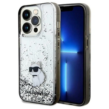 Чохол Karl Lagerfeld Liquid Glitter Choupette для iPhone 14 Pro Transparent (KLHCP14LLKCNSK)