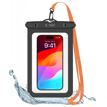 Водонепроницаемый чехол Tech-Protect UWC9 8.9" Black Orange (5906203691609)