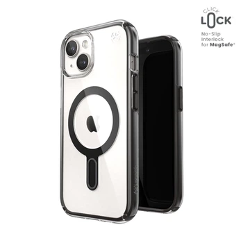 Чехол Speck Presidio Perfect-Clear ClickLock для iPhone 15 | 14 | 13 Clear Black with MagSafe (150441-3233)