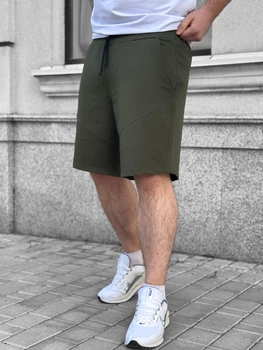Чоловічі шорти з акцентними швами 2XL хакі
