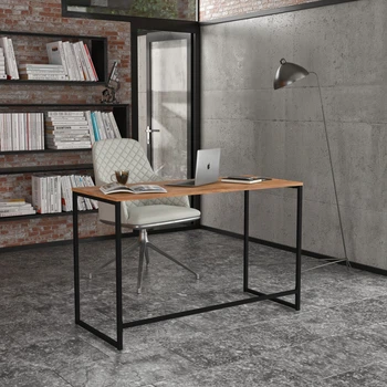 Письменный стол компьютерный Liner Loft дуб крафт золотой. Столы рабочие письменные лофт для дома и офиса