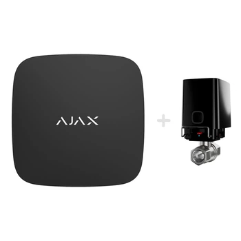 Комплект Ajax Hub 2 (2G) с краном перекрытия воды Ajax WaterStop 1/2" (Black)