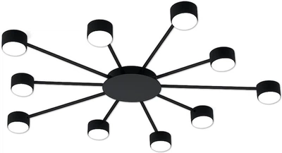 Люстра стельова LUMINARIA RAY SLIM 10xGX53 BLACK 220V IP20 (6951635239539)