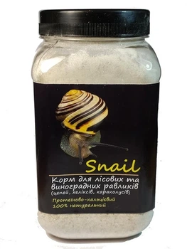 Корм для лісових і виноградних равликів протеїново-кальцієвий Snail Буся 400 г