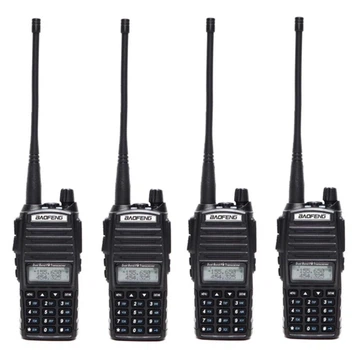 Комплект 4 шт Рація портативна Baofeng UV-82 5 Ватт батарея 2000 мАч Black