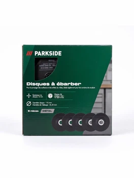 PARKSIDE Диски обдирные (зачистные) по металлу 115×6 мм × 22,23 мм – набор 5 шт. (Disques à ébarber MÉTAL)