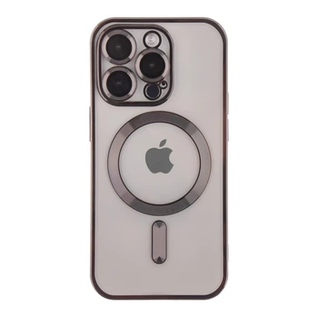 Чохол TPU Metallic Full Camera with Magsafe для iPhone 15 Pro Max Black