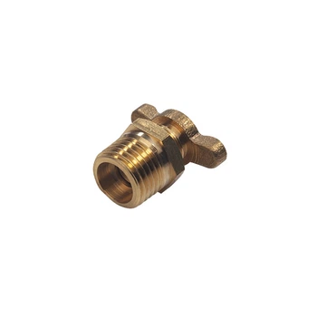Клапан зливний латунний для компрессорів, 1/4", вентиль "баранчик" INTERTOOL (PT-5021)