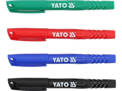 Маркери технічні 4 шт, синій, червоний, чорний та зелений YATO (YT-69304)