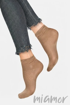 Носочки женские без резинки LORES Loose 40Den One Size Бежевые