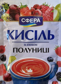 Кисель со вкусом Клубники «Сфера» 90г