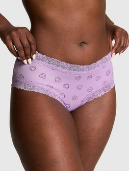 Женские трусики Victoria's Secret (2248174421653) PINK Wink™ Lace-Trim Cheeky M фиолетовые