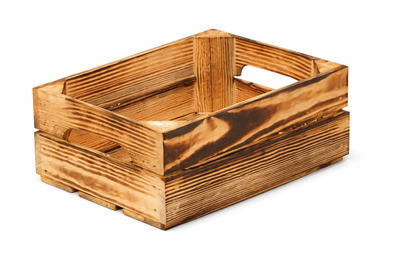Ящик дерев'яний обпалений з ручками 40x25x15