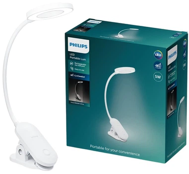 Настільний світильник Philips ForysClip DSK206 5W 40K (929003315007) акумуляторний