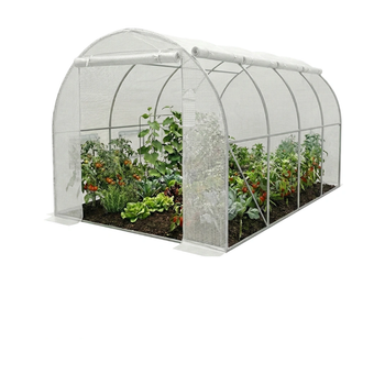 Садовая теплица парник 10м2 4х2.5х2 м LEOBRO Garden White MultiDoor LB-G112-WHT, с рамой из оцинкованной стали, белая