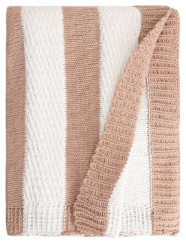 Плед Homla Rudens в бежеві смужки 130 x 170 см (5906496766169)