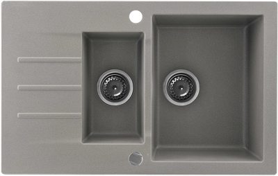 Zlew kuchenny Kernau KGS A 6079 1.5B1D Grey Metallic