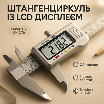 Штангенциркуль 0-150 мм с циферблатом, электронный, Электронный штангенциркуль 150 мм с lcd дисплеем