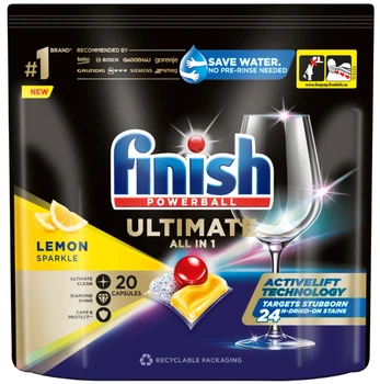 Капсули для посудомийних машин Finish Quantum Ultimate Powerball Lemon 20 шт