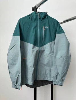 Жіночі мембранні куртки Outdoor Research Aspire gore-tex зелено-сіра L