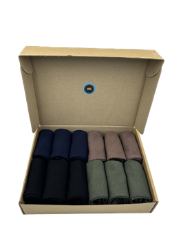 Набір чоловічих бамбукових шкарпеток Cool Socks Bamboo Elite Color 12 пар високі кольорові розмір 43-46
