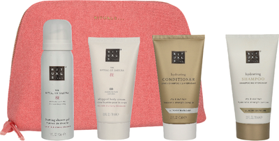 Набір Rituals The Ritual of Sakura Body & Hair Travel Set Крем для тіла 70 мл + Гель-піна для душу 50 мл + Шампунь для волосся 70 мл + Кондиціонер для волосся 70 мл + Косметичка (8719134210880)