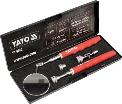 Дзеркало оглядове телескопічне (діаметр 50 мм L 270-715 мм) YATO (YT0662)