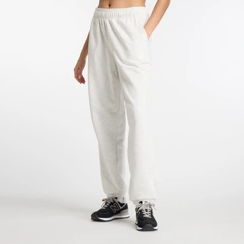 Женские серые спортивные брюки New Balance Sport Essentials French Terry Jogger 42 (XL) (WP41500AHH)
