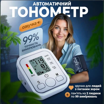 Автоматический тонометр плечевой. Электронный измеритель давления и пульса. Портативный мониторинг аритмии память 2 человек