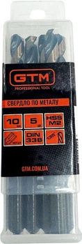 Свердло GTM HSS 10.0 мм 5 шт (EM2-100K)