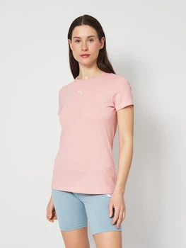 Футболка бавовняна жіноча Puma Ess Centered Cat Logo Tee 69291626 M Rosy Outlook (4069162386472)