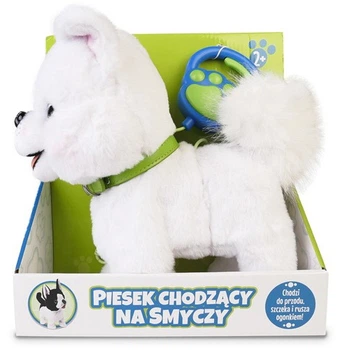 Piesek Artyk chodzący na smyczy Biały 16913 (5901811169137)