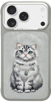 Etui Nimmy Lucky Fashion Cat MagSafe do iPhone 17 Pro Grey (6971080311475)