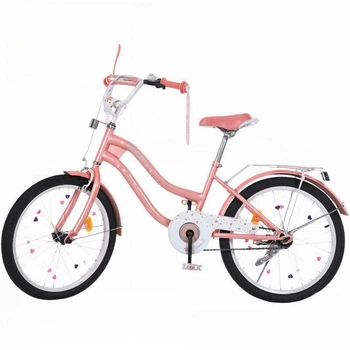 Велосипед детский PROF1 20 дюймов MB 20061-1 STAR, розовый, фонарь, багажник, подножка