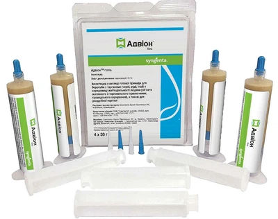Блістер 4 шт - Гель від тарганів Адвіон Гель Сингента. Advion Gel Syngenta Dupont (Дюпонт)