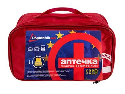 Аптечка медицинская автомобильная Евростандарт 02-024-М мягкий футляр