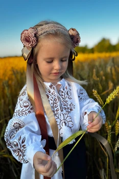Вишиванка для дівчинки Trend Мальованка 140 Білий (SOLDMALB)