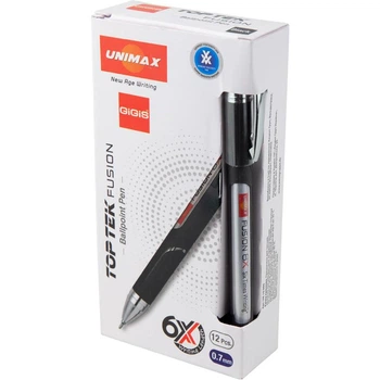 Ручка кулькова Unimax Top Tek Fusion 10 000, чорна UX-10000-01