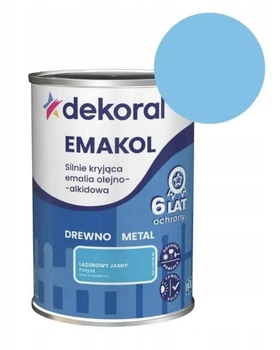 Эмаль для дерева и металла Dekoral Emakol лазурный светлый 0.2л