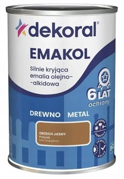 Эмаль для дерева и металла Dekoral Emakol орех средний глянец 0.2л