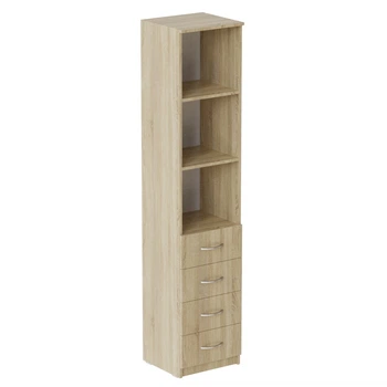 Пенал Анжело Ferrum-decor на 3 полки с 4 шухлядами 1900x400x380 ДСП Дуб Сонома 16 мм (FRD-104926)
