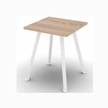 Табурет кухонный Ferrum-decor 430x320x320 Белый металл ДСП Дуб Сонома 16 мм (FRD-104643)