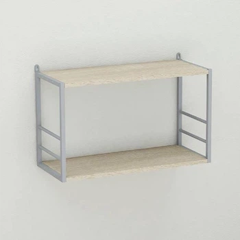 Книжкова полиця універсальна Ferrum-decor Стім 1 38x63x26 сірий ДСП Дуб Сонома 16мм (FRD-104100)